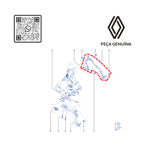 RN 151921 151921411R TUBO DE ENTRADA DE OLEO DA TURBINA 1.0 H5D1.3 16V H5H - 4
